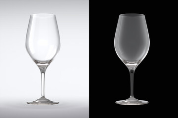 clean glass front view compositing