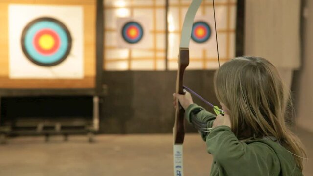 Girl doing archery