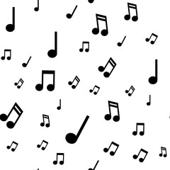 Musical notes seamless pattern. Music note texture background.