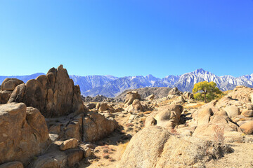 Obraz premium Alabama Hills with Sierra Nevada in the background