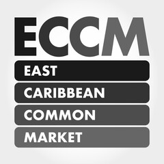 ECCM - East Caribbean Common Market acronym, business concept background