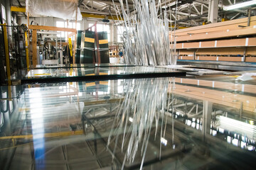 Glass in glass factory