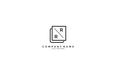 Letter RR Shape Minimalist Modern Logo