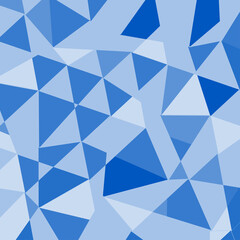 Abstract Blue Gradient Geometric Crease Triangle Poly Style Background
