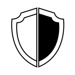 Shield Iconic and Logo Vector Flat Design 