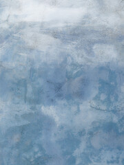 Grungy vintage blue painted wall old paint, background texture..