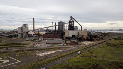 Fototapeta premium The abandoned Steel Blast Furnace at Redcar, Teesside