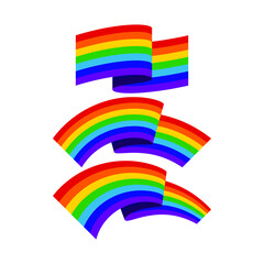 LGBTQ Plus Rainbow Flag Lesbian Gay Bisexual and Transgender Pride Vector Template Design Element