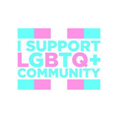 LGBTQ Plus transgender Flag White Blue Pink Lesbian Gay Bisexual and Transgender Pride Vector Template Design Element