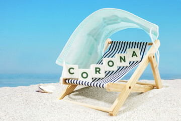 Urlaub am Meer, Sonnenliege - Corona