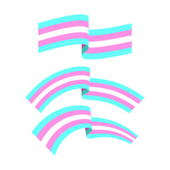 LGBTQ Plus transgender Flag White Blue Pink Lesbian Gay Bisexual and Transgender Pride Vector Template Design Element