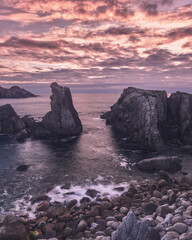 I saw the blazing skies.