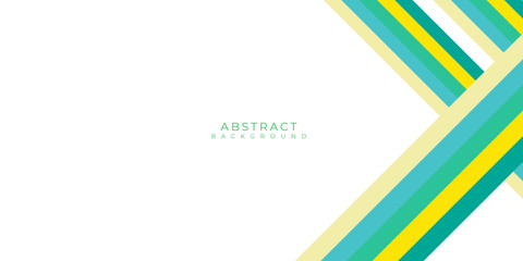Abstract template elegant header and footers green lime yellow line stripe light template on white background with copy space.
