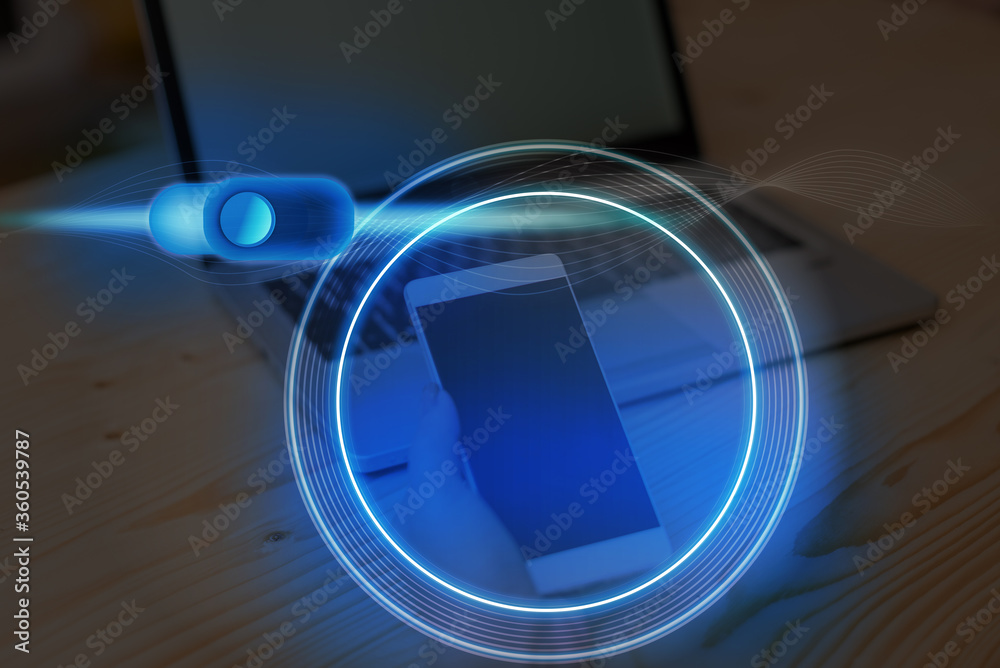 Poster graphics padlock for web data information security application system
