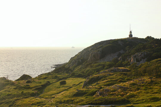 scenic view of lighthouse during sunrise