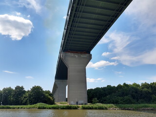 High bridge in Brunsbüttel in Northern Germany