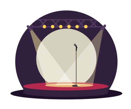 Stage for talent show or live concert performance