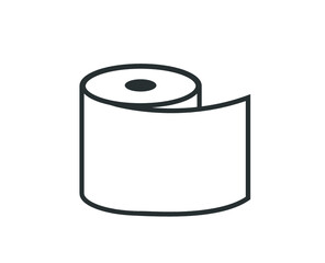 Toilet paper icon.  Tissue icon. Toilet paper vector illustration. 