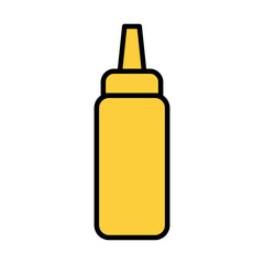 sauce mustard bottle fill style icon