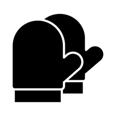 kitchen gloves silhouette style icon