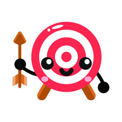 simple cute arrow board mascot character