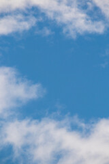 Soft clouds with deep blue sky