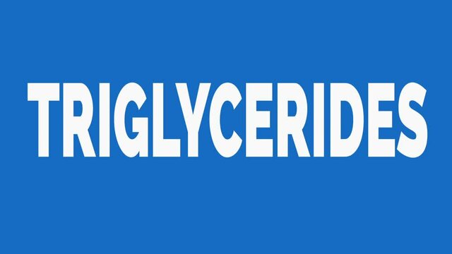 Triglycerides animated words. Kinetic typography.
