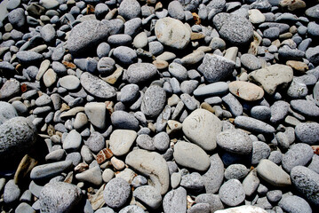 Pebbles on the sea beach.