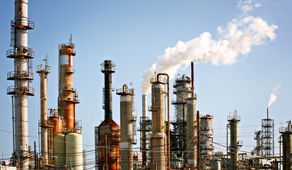 Refinery plant, oil industry