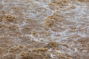 Flooding after storm - unglean water with soil comming