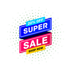 20% off discount sticker, Special offer sale red tag isolated vector illustration. Discount offer price label,symbol for advertising campaign in retail, sale promo marketing.Sale banner template, supe