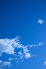 Peaceful sky with white clouds