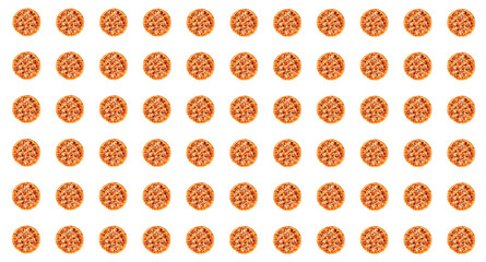Pizza pattern on white background. Pattern. Minimal style design. Package design. Creative design, minimal flat pizza stacking concept.