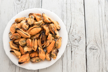 Tasty mussels without hood
