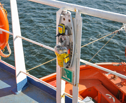 Emergency Position Indicating Radio Beacon EPIRB on ship