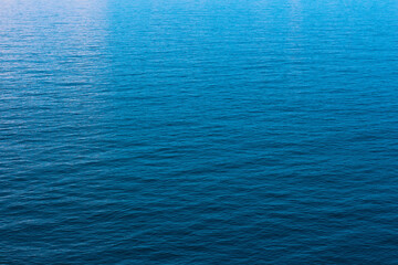 Obraz premium Beautiful ocean background. Blue background of the sea. Nature. Rest by the sea. Blue sky.