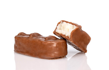 Slice Chocolate Bars With Coconut