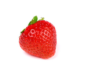 Red strawberry isolated on a white background. Organic strawberry.Healthy food. Fresh strawberry
