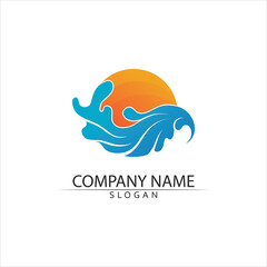 Water drop Logo Template vector