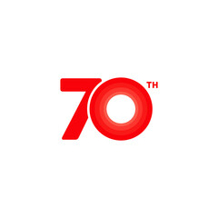 70 years anniversary pictogram vector icon, 70th year birthday logo label