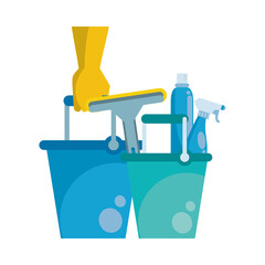 splash spray bottles disinfectants with buckets