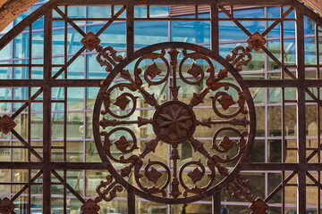 Vintage iron wall. Retro background.