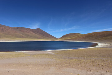 Laguna Miscanti and Miñiques, Atacama Desert, Chile. Miscanti and Miñiques Vulcan