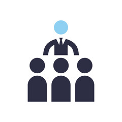 Corporate businessmen flat style icon vector design