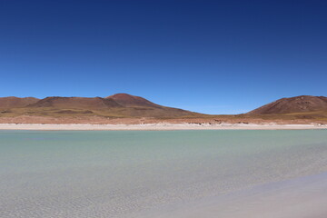Fototapeta na wymiar Landscape of Piedras Rojas, Atacama, Chile.