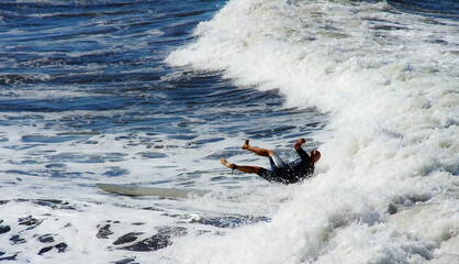Fototapeta na wymiar sleeping surfer