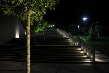 Photo of Baku night. Beautiful city. Fantastic background of Baku night.