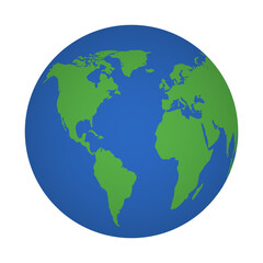 Planet earth icon. Environment planet, map world. Circle globe, world. Vector illustration
