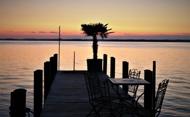 Obraz premium Sonnenaufgang am Chiemsee