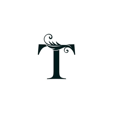 Monogram Initial Letter T luxury logo icon, luxurious vector design concept  alphabet letter Stock Vector | Adobe Stock